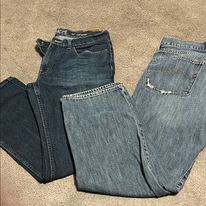 Levi's Dark and Light Blue Jeans